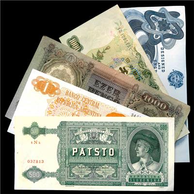 Internationales Papiergeld - Mince