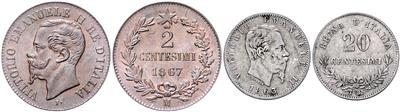 Italien, Vittorio Emenuele III. 1861-1878 - Coins
