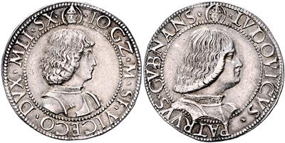Mailand, Giovanni Galeazzo Maria Sforza mit Ludwig Maria Sforza 1481-1494 - Monete