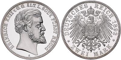 Reuss ä. L. Greiz, Heinrich XXII. 1859-1902 - Münzen