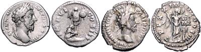 Römische Kaiserzeit, M. Aurelius u. Faustina II.; L. Verus u. Lucilla 161-180 - Münzen