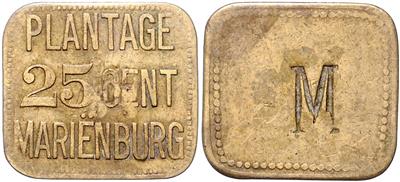 Suriname Plantage Marienburg 1880/1890 - Coins