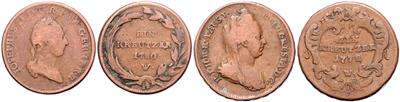 Maria Theresia und Franz I. Stefan, Kupfermünzen - Coins and medals