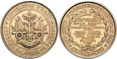 Haiti, Exposition internationale dïAmsterdam 1883 - Mince a medaile
