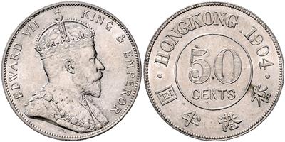 Hong-Kong, Edward VII. 1901-1910 - Mince a medaile