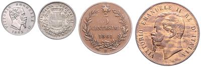 Italien, Vittorio Emanuele II. 1861-1878 - Mince a medaile