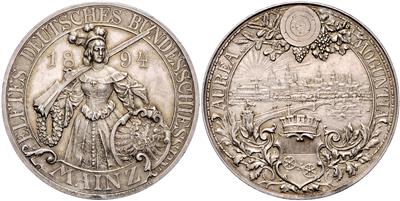 Mainz, elftes deutsches Bundesschiessen 1894 - Mince a medaile