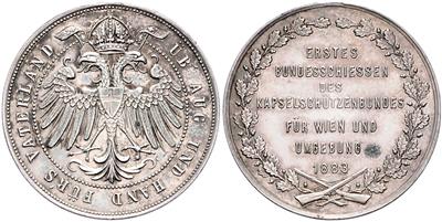 Erstes Bundesschießen des Kapselschützenbundes für Wien und Umgebung - Monete e medaglie