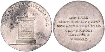 Leopold II. Silberjetons - Coins and medals