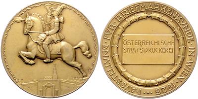 Wien, I. Ausstellung für Briefmarkenkunde 1926 - Mince a medaile