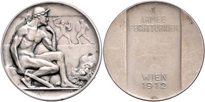 X. Armee- Fechtturnier, Wien 1912. - Münzen und Medaillen