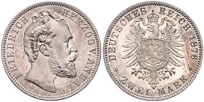 Anhalt, Friedrich 1871-1904 - Coins and medals