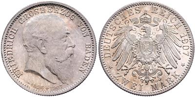 Baden, Friedrich 1856-1907 - Mince a medaile