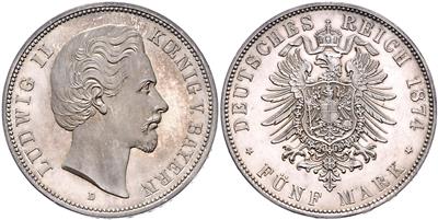 Bayern, Ludwig II. 1864-1886 - Münzen und Medaillen