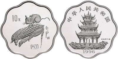 China, Volksrepublik- Jahr der Ratte 1996 - Mince a medaile