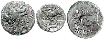Griechische Bronzemünzen 3. Jh. v. C. bis 2. Jh. v. C. - Coins and medals
