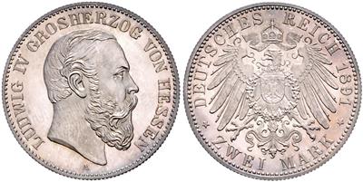 Hessen, Ludwig IV. 1877-1892 - Münzen und Medaillen