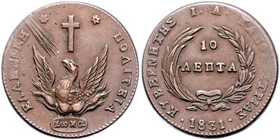 Johann Kapodistrias 1827-1831 - Coins and medals