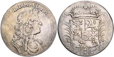 Mecklenburg, Gustav Adolph v. Güstrow 1636-1695 - Coins and medals