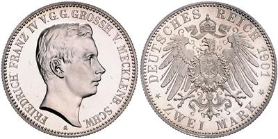 Mecklenburg- Schwerin, Friedrich Franz IV. 1897-1918 - Coins and medals