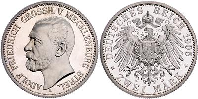 Mecklenburg- Strelitz, Adolf Friedrich V. 1904-1914 - Münzen und Medaillen