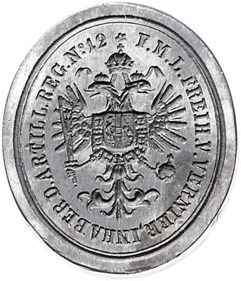 Österreich, Feldmarschall Leutnant Frh. von Vernier Inhaber des Artillerie Rgmt. 12 - Coins and medals