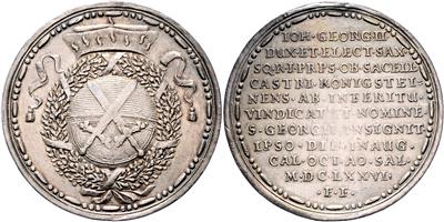Sachsen A. L., Johann Georg II. 1656-1680 - Monete e medaglie