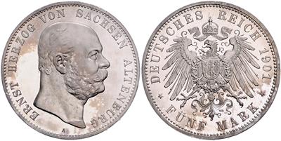Sachsen- Altenburg, Ernst 1853-1908 - Münzen und Medaillen