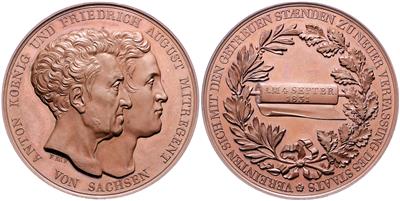 Sachsen, Anton 1837-1856 - Monete e medaglie