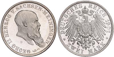 Sachsen- Meiningen, Georg II.1866-1914 - Mince a medaile