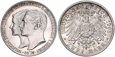 Sachsen- Weimar- Eisenach, Wilhelm Ernst 1901-1918 - Monete e medaglie