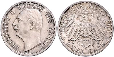 Anhalt, Friedrich II. 1904-1918 - Münzen und Medaillen
