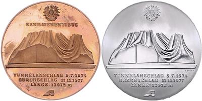 Eröffnung des ArlbergStraßentunnels - Münzen und Medaillen