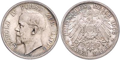 Lippe, Leopold IV. 1905-1918 - Monete e medaglie