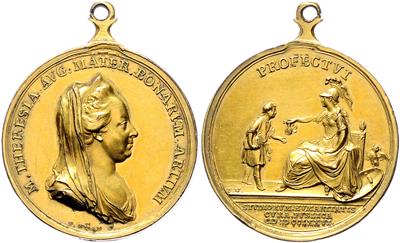 Maria Theresia, Schulprämie - Monete e medaglie