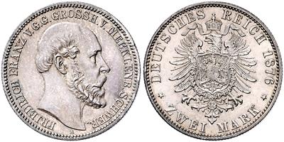 Mecklenburg- Schwerin Friedrich Franz II. 1842-1883 - Münzen und Medaillen