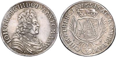 Sachsen A. L., Johann Georg III. 1680-1691 - Münzen und Medaillen