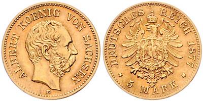 Sachsen, Albert 1873-1902 GOLD - Münzen und Medaillen