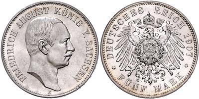 Sachsen, Friedrich August III. 1904-1918 - Münzen und Medaillen