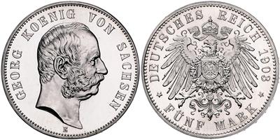 Sachsen, Georg 1902-1904 - Coins and medals