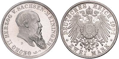 Sachsen- Meiningen, Georg II.1866-1914 - Münzen und Medaillen