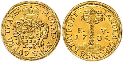Ungarische Malkontenten in Siebenbürgen, Aufstand des Franz Rakoczy 1703-1711 GOLD - Münzen und Medaillen