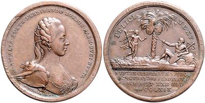 Vermählung von Eh. Maria Amalie mit Ferdinand von Parma - Coins and medals
