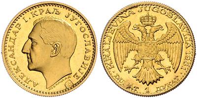 Alexander I. 1921-1934, GOLD - Münzen und Medaillen