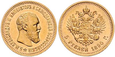 Alexander III. 1881-1894 GOLD - Münzen und Medaillen