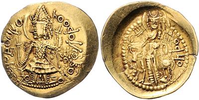 Kushan, Vasudeva II. 312-332/350 GOLD - Münzen und Medaillen