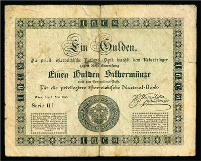 Privilegierte Österreichische Nationalbank, 1 Gulden 1841 - Monete e medaglie