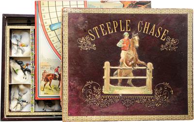 Steeple Chase- Brettspiel mit Pappmünzen - Coins and medals