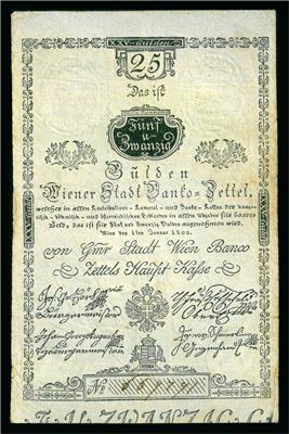 Wiener Stadt Banco, 25 Gulden 1800 - Monete e medaglie