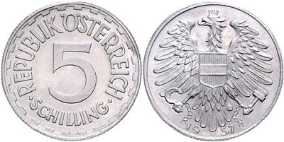 ALU 5 Schilling 1957 - Mince, medaile a papírové peníze